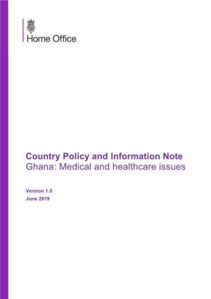 Ghana: Medical and Healthcare Issues
