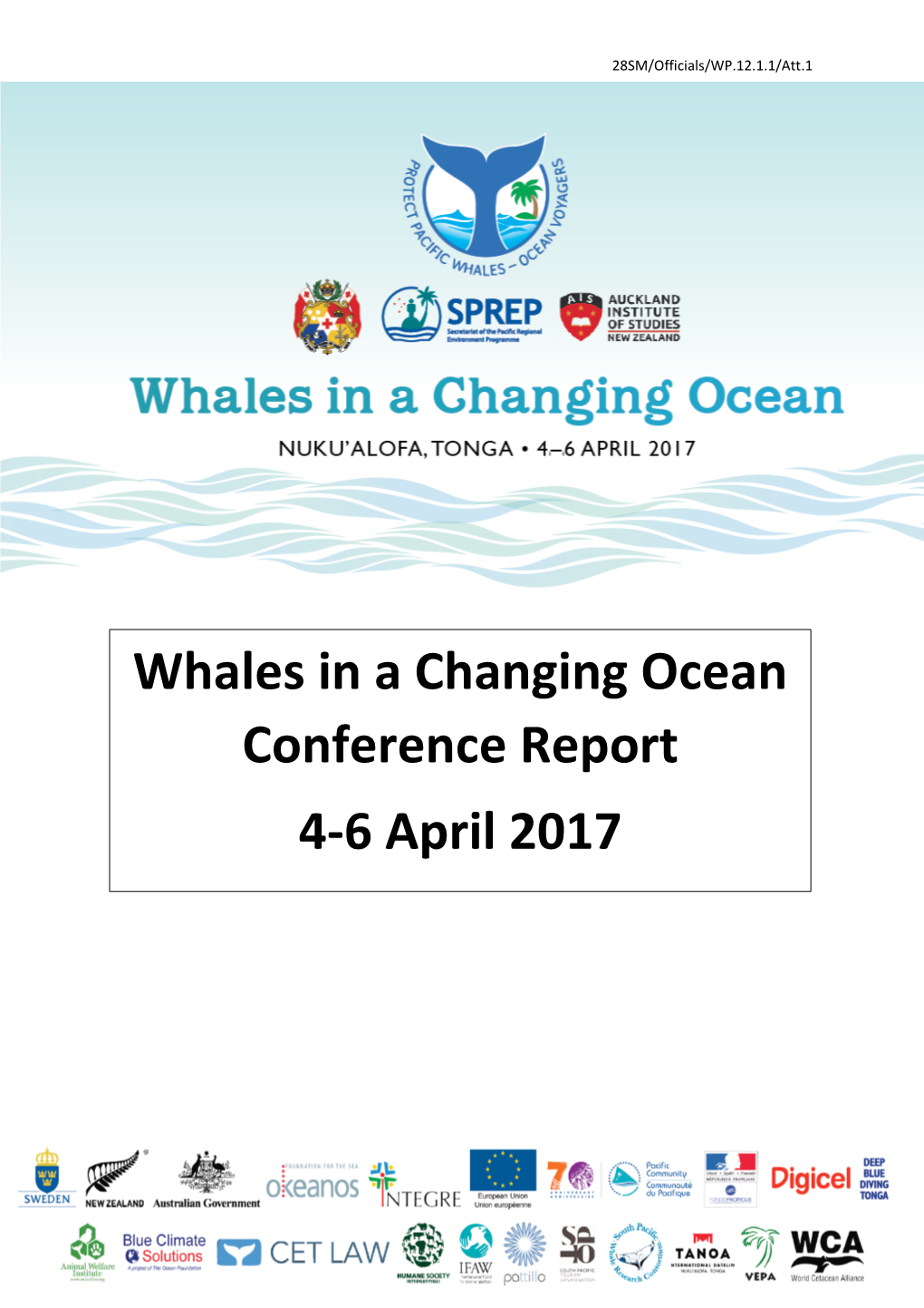 Whales in a Changing Ocean Conference Report 4-6 April 2017