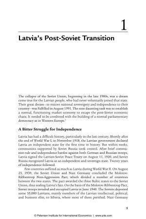 Ch 1 Latvia's Post-Soviet Transition