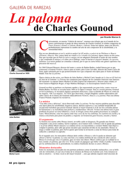 La Paloma De Charles Gounod