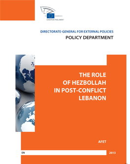 The Role of the Hezbollah in Post-Conflict Lebanon