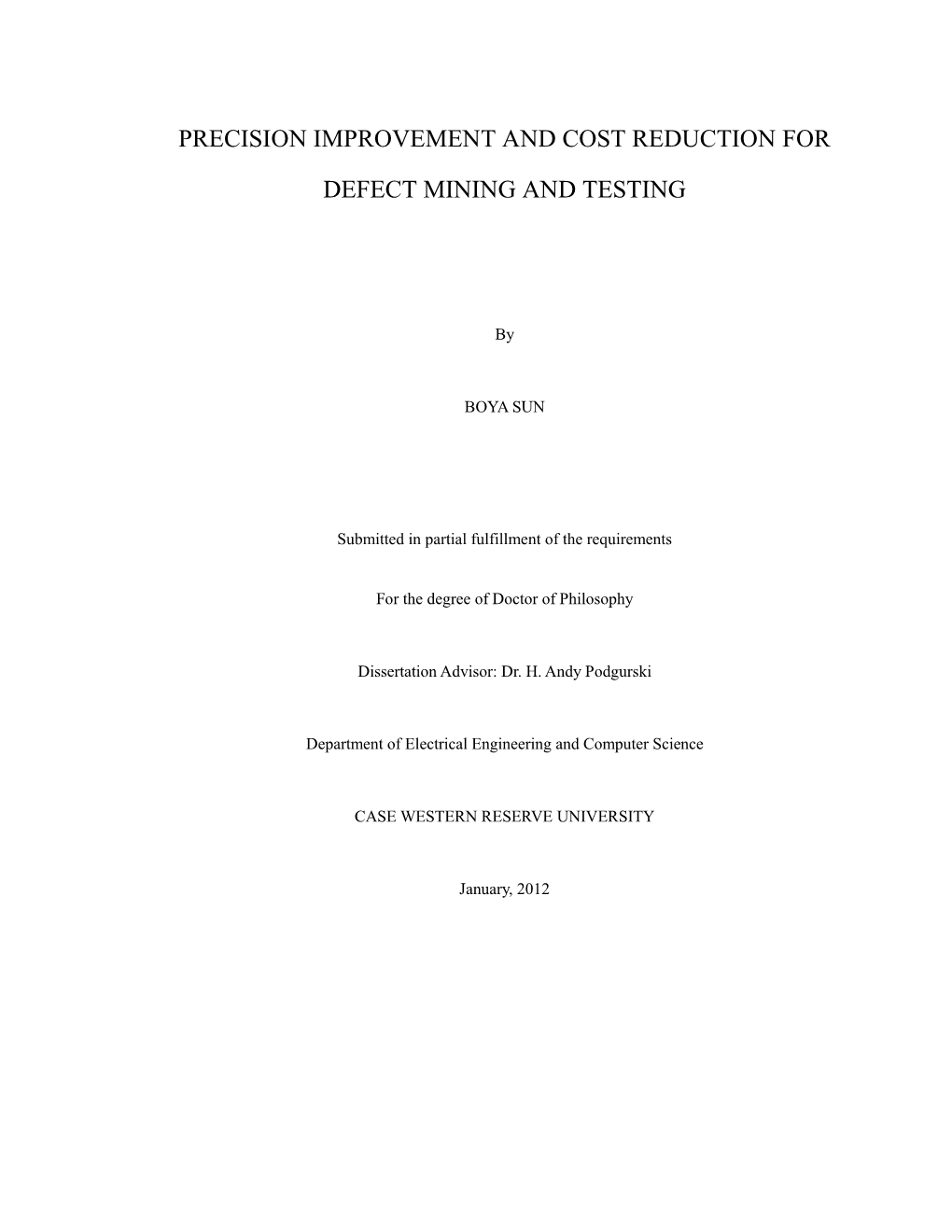 View of Defect Mining Approaches