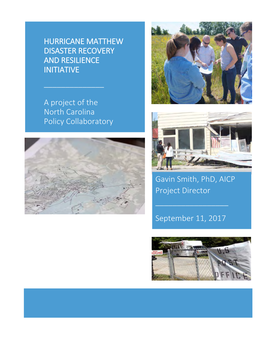 Hurricane Matthew Disaster Recovery and Resilience Initiative ______