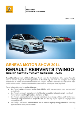 Renault Reinvents Twingo Thinking Big When It Comes to Its Small Cars