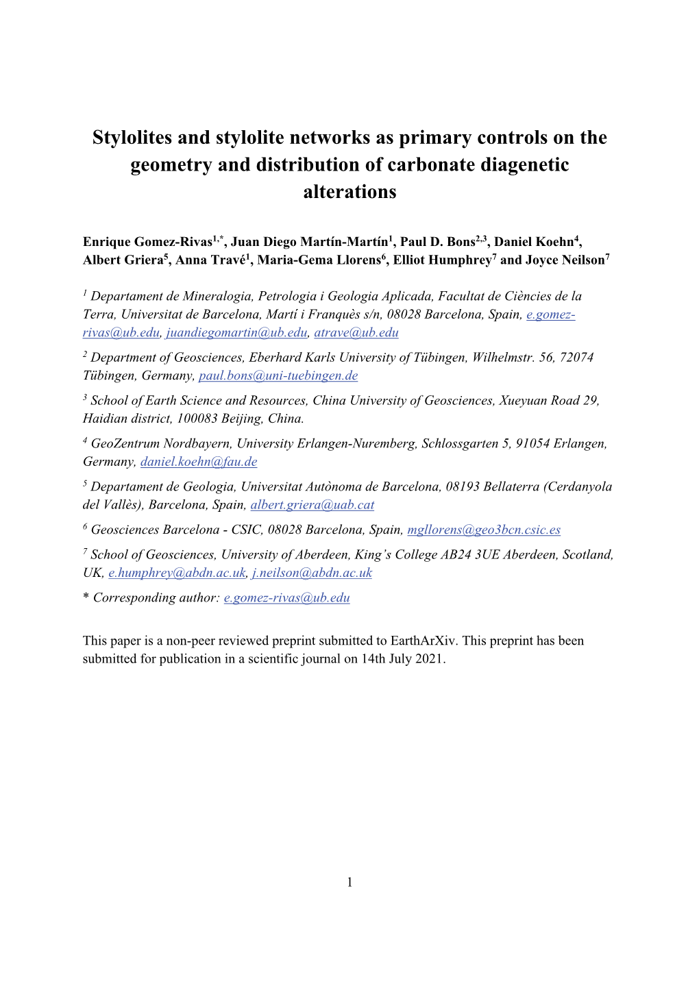 Stylolites and Stylolite Networks As Primary Controls on the Geometry and Distribution of Carbonate Diagenetic Alterations