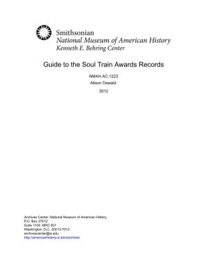 Guide to the Soul Train Awards Records