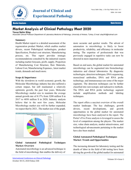 Journal of Clinical and Experimental Pathology Market Analysis Of