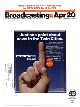 Broadcastinglapr20 the News Magazine of the Fifth Estate Vol