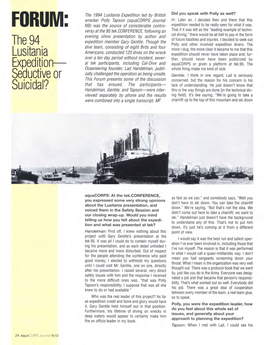 The 94 Lusitania Expedition— Seductive Or Suicidal?