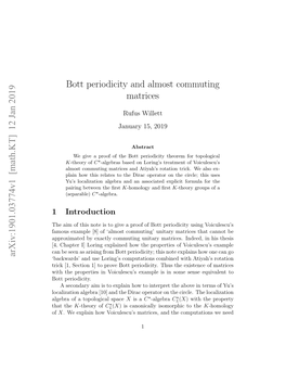 Bott Periodicity and Almost Commuting Matrices