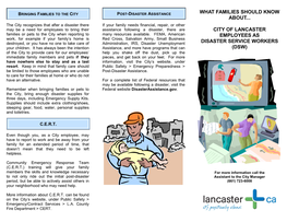 What Families Should Know About... City of Lancaster