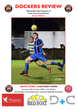 DOCKERS REVIEW Official Matchday Magazine of Erith Town Football Club Season 2020-21