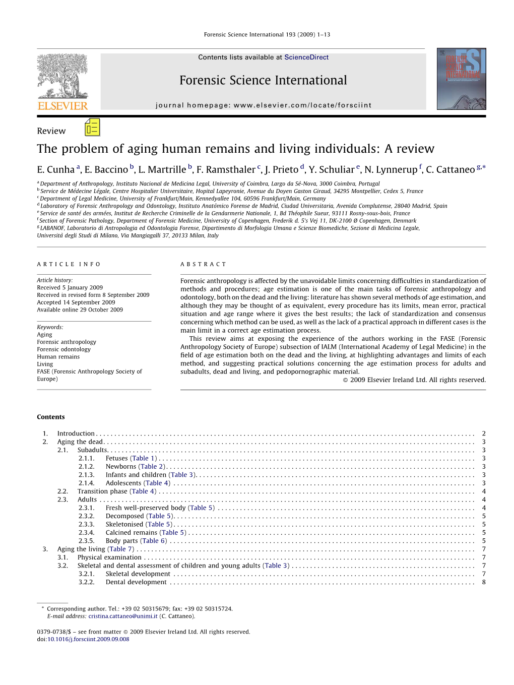 The Problem of Aging Human Remains and Living Individuals: a Review