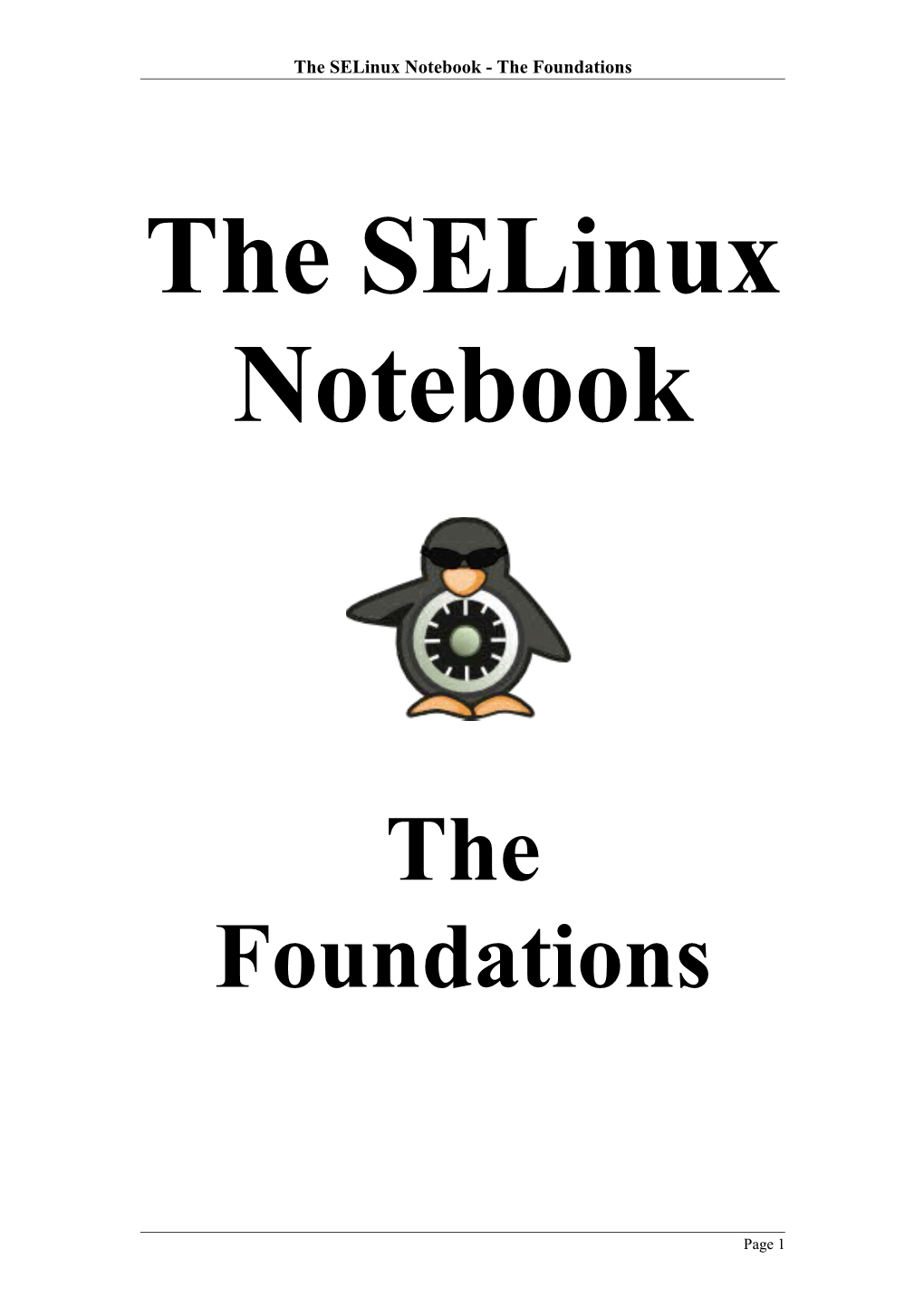 The Selinux Notebook - the Foundations