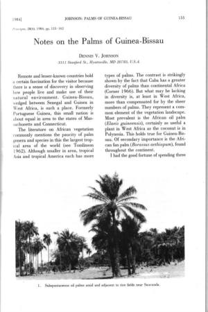 Notes on the Palms of Guinea-Bissau