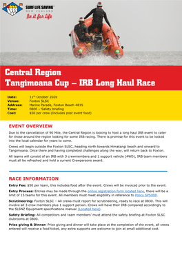 Event Overview Race Information