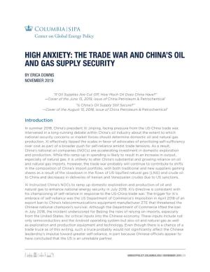 The Trade War and China's Oil and Gas Supply Security
