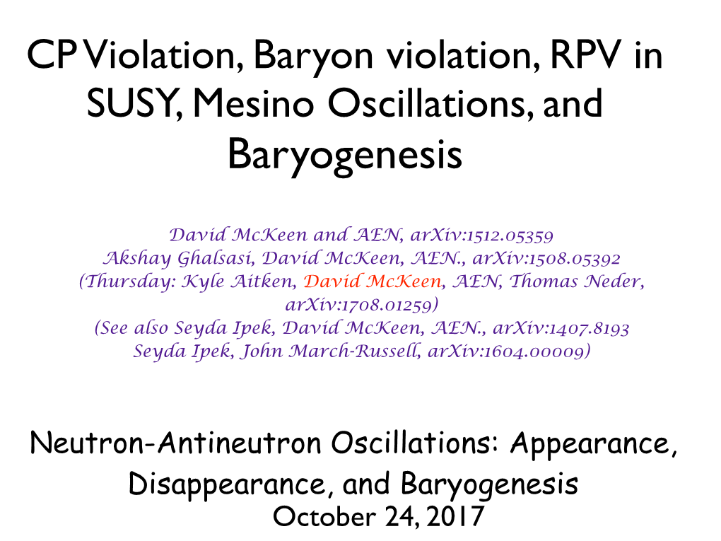 Baryogenesis