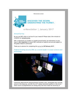 E-Newsletter | January 2017