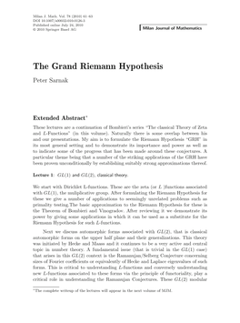 The Grand Riemann Hypothesis