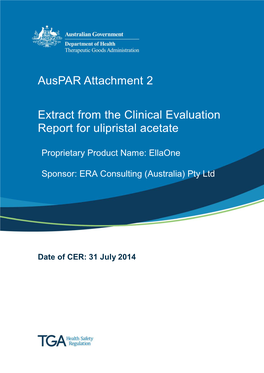 Auspar Attachment 2: Extract from the Clinical Evaluation Report for Ulipristal Acetate