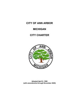 City of Ann Arbor Michigan City Charter