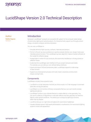 Lucidshape Version 2.0 Technical Description
