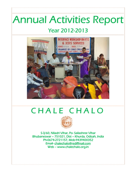 Annual Activities Report Year 2012-2013