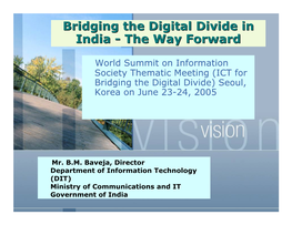 Bridging the Digital Divide in India