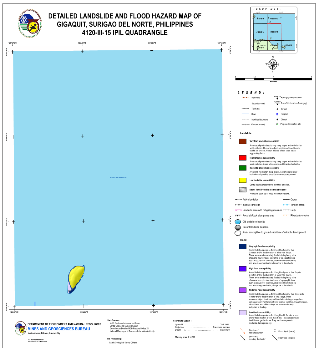 Detailed Landslide and Flood Hazard Map of Gigaquit