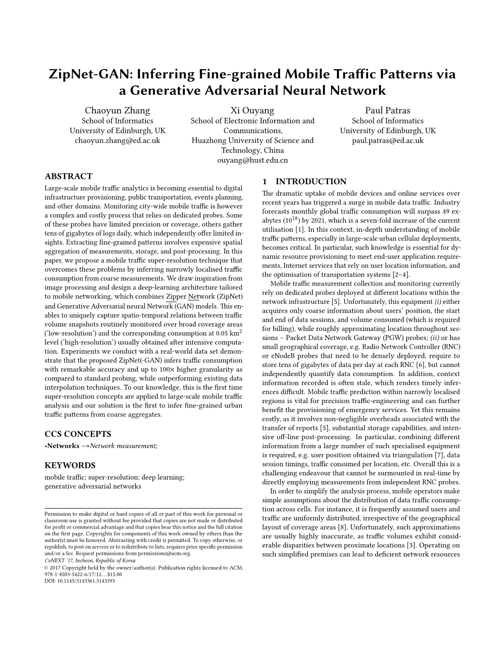 Zipnet-GAN: Inferring Fine-Grained Mobile Traffic Patterns Via A