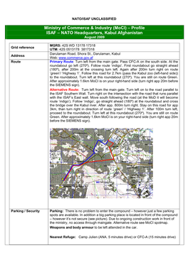 Ministry of Commerce & Industry Moci Œ Profile