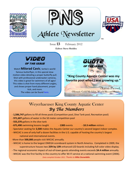 Athlete Newsletter ̓ Issue 13 February 2012 Editor: Steve Sholdra