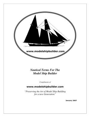 Nautical Terms for the Model Ship Builder