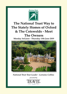 The National Trust Way to the Stately Homes of Oxford & The