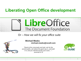 The Document Foundation and Libreoffice Presentation