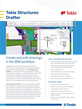 Tekla Structures Drafter