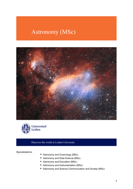Astronomy (Msc)