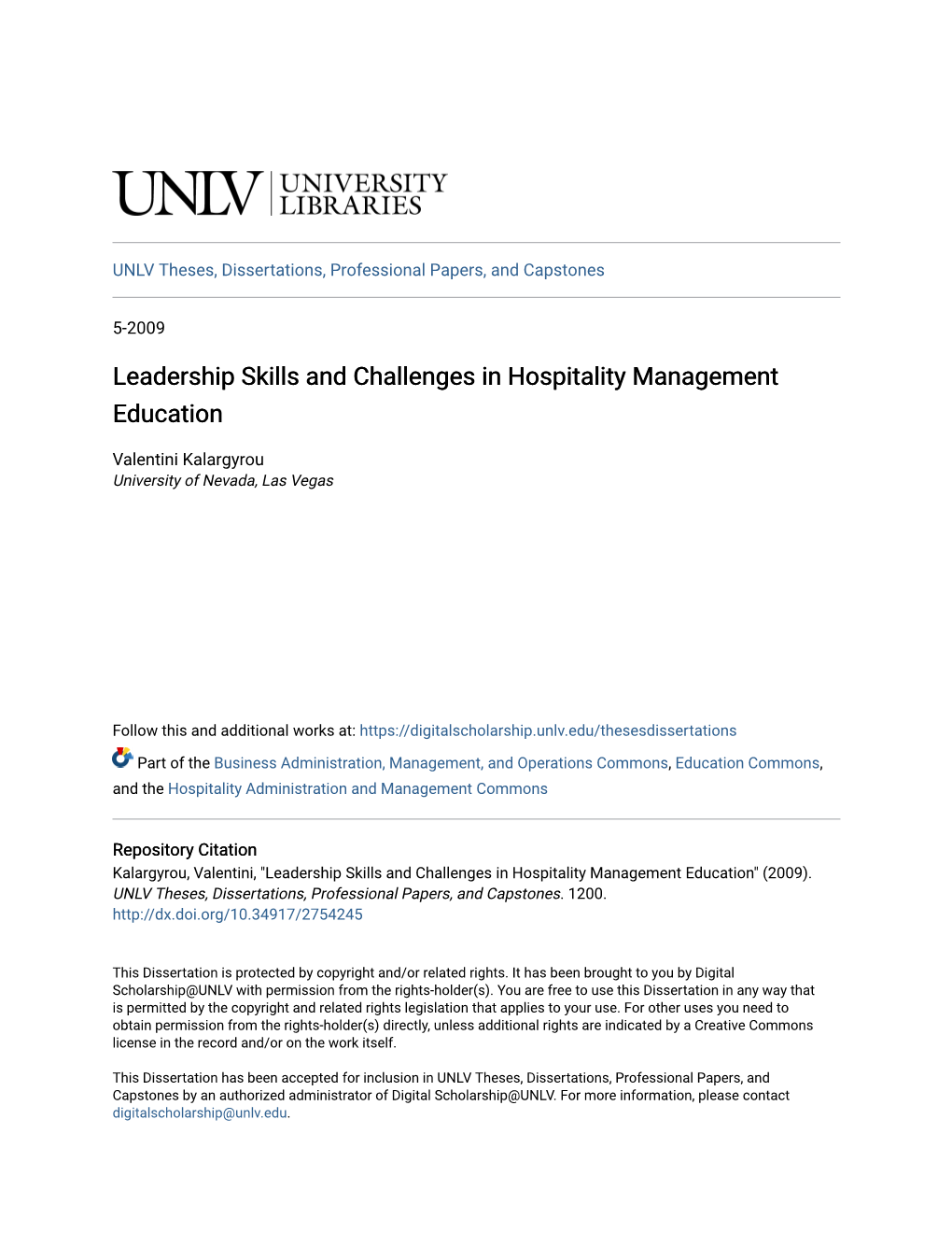 Leadership Skills and Challenges in Hospitality Management Education