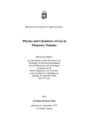 Physics and Chemistry of Gas in Planetary Nebulae