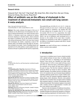 Effect of Antibiotic Use on the Efficacy of Nivolumab in the Treatment Of