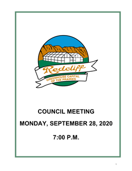 Council Meeting Monday, September 28, 2020 7:00 P.M