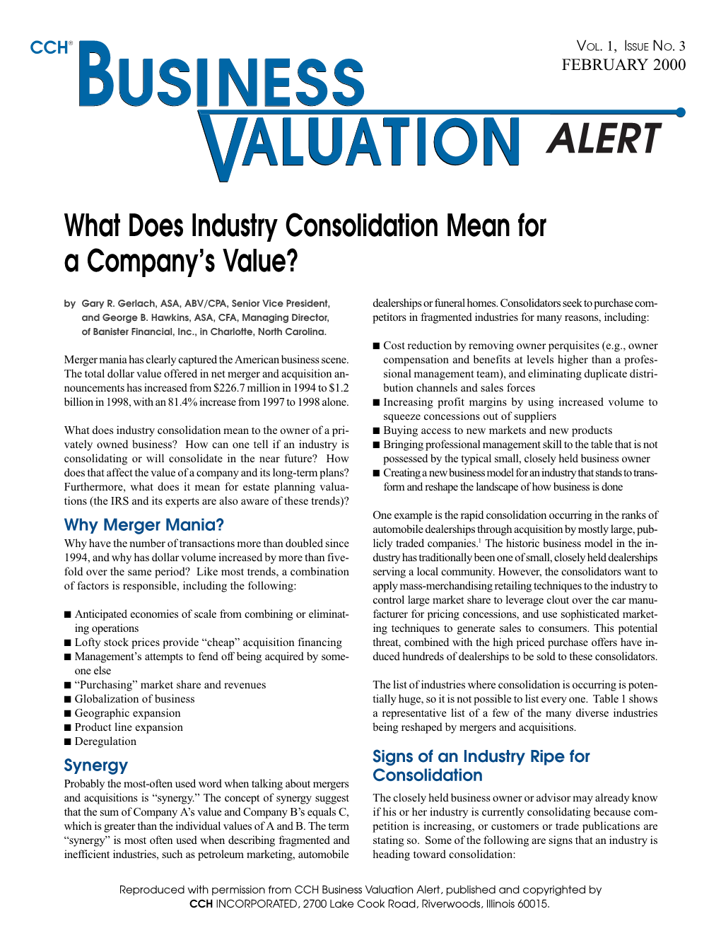 What Does Industry Consolidation Mean for Your Company's Value?