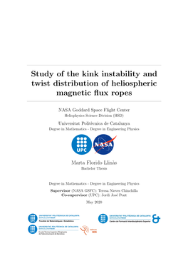 Study of the Kink Instability and Twist Distribution of Heliospheric Magnetic ﬂux Ropes