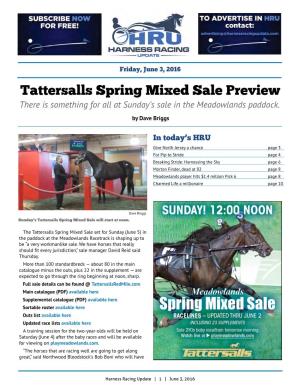 Tattersalls Spring M Ixed Sale Preview