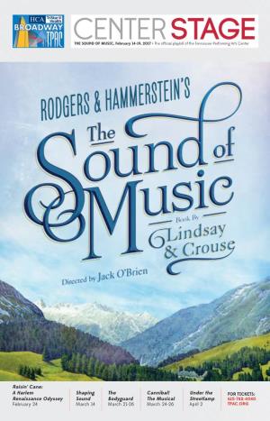 THE SOUND of MUSIC, February 14-19, 2017 • the Official Playbill of the Tennessee Performing Arts Center