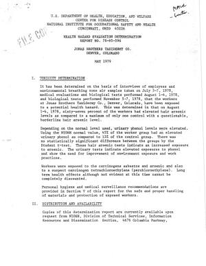 Health Hazard Evaluation Report 1978-0095-0596
