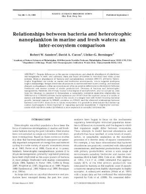Relationships Between Bacteria and Heterotrophic Nanoplankton in Marine and Fresh Waters: an Inter-Ecosystem Comparison