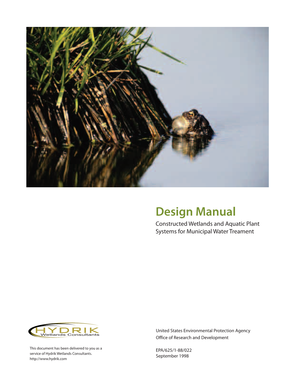 Constructed Wetlands Design Manual