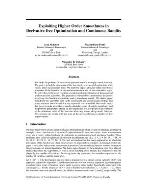 Exploiting Higher Order Smoothness in Derivative-Free Optimization and Continuous Bandits
